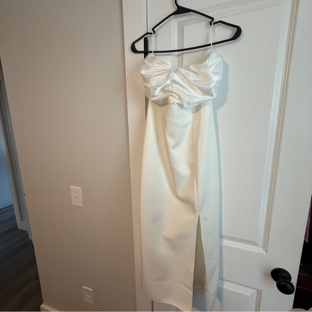 Lena White Satin Top
